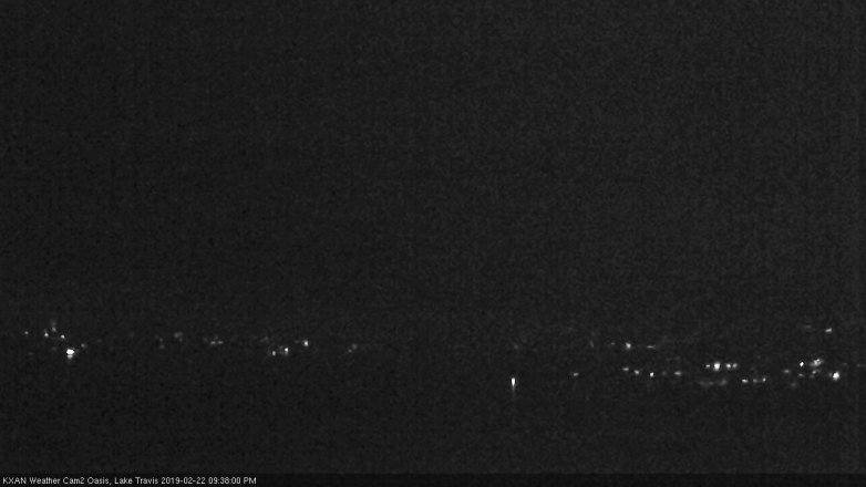 Lake Travis webcam, February 22, 2019 8:40 PM CT