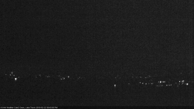 Lake Travis webcam, February 22, 2019 8:45 PM CT