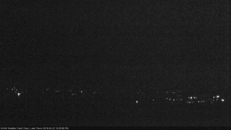 Lake Travis webcam, February 22, 2019 9:30 PM CT