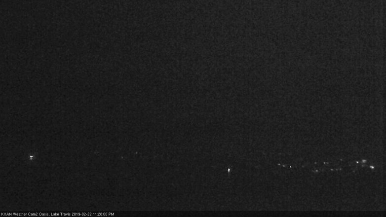 Lake Travis webcam, February 22, 2019 10:30 PM CT