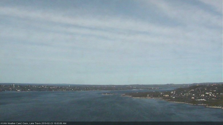 Lake Travis webcam, February 23, 2019 9:05 AM CT