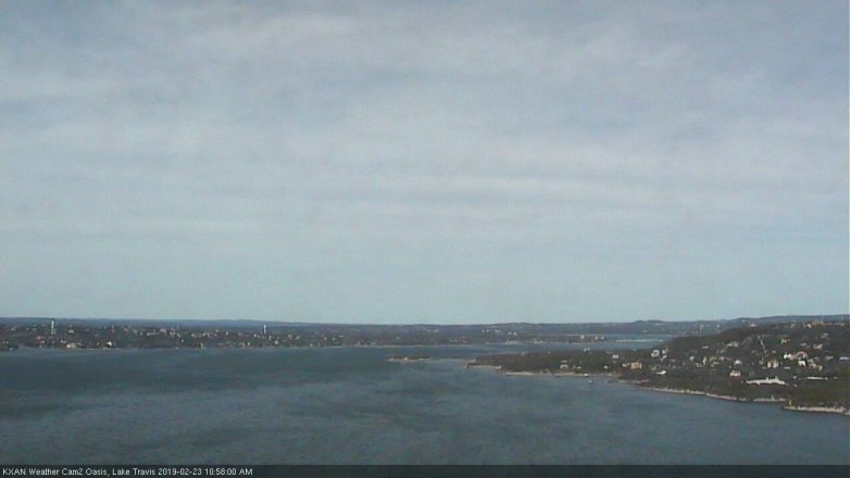 Lake Travis webcam, February 23, 2019 10:00 AM CT