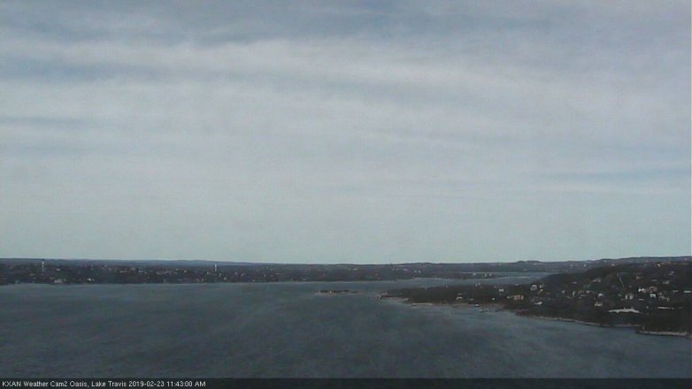 Lake Travis webcam, February 23, 2019 10:45 AM CT