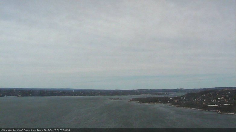 Lake Travis webcam, February 23, 2019 1:00 PM CT