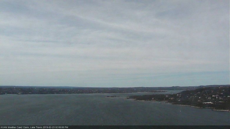 Lake Travis webcam, February 23, 2019 1:10 PM CT