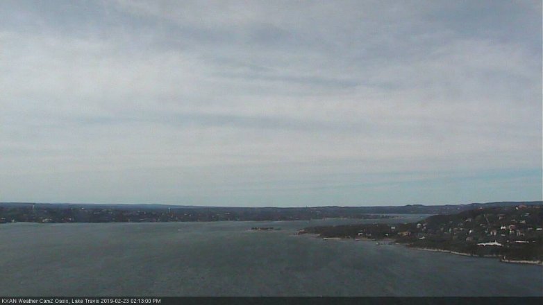 Lake Travis webcam, February 23, 2019 1:15 PM CT