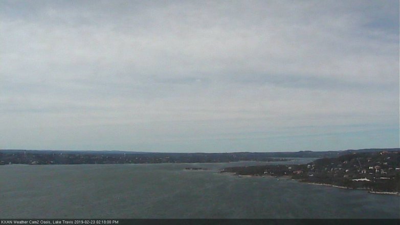 Lake Travis webcam, February 23, 2019 1:20 PM CT