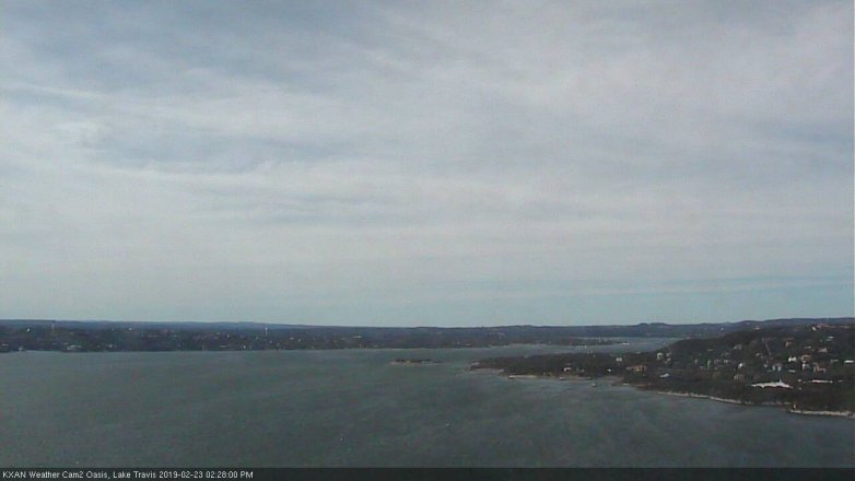 Lake Travis webcam, February 23, 2019 1:30 PM CT