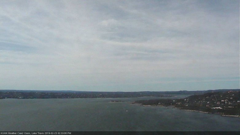 Lake Travis webcam, February 23, 2019 1:35 PM CT