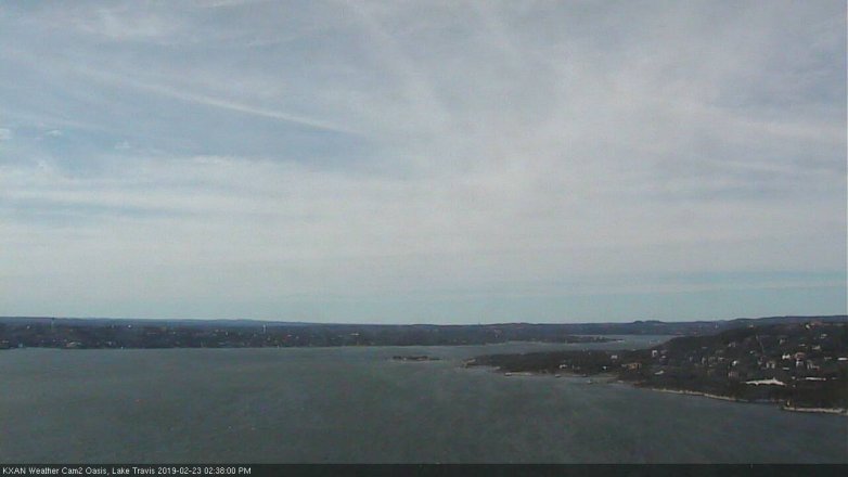 Lake Travis webcam, February 23, 2019 1:40 PM CT