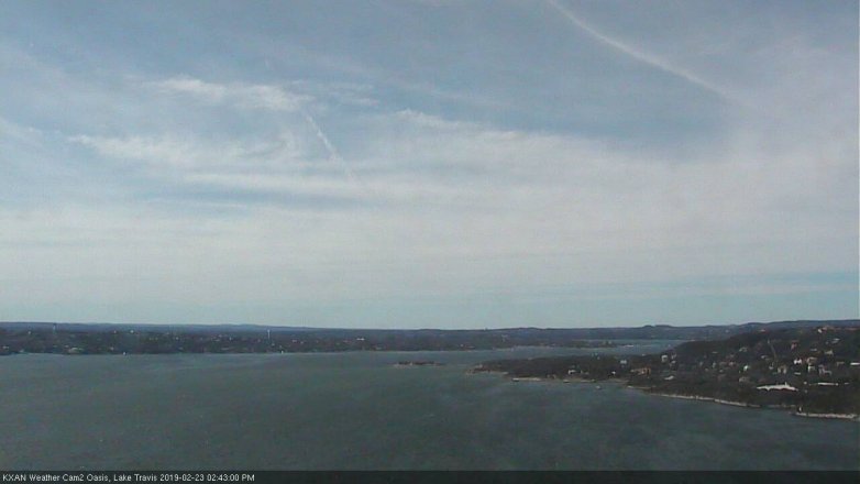 Lake Travis webcam, February 23, 2019 1:45 PM CT