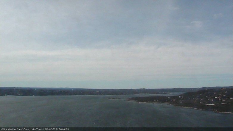 Lake Travis webcam, February 23, 2019 2:00 PM CT