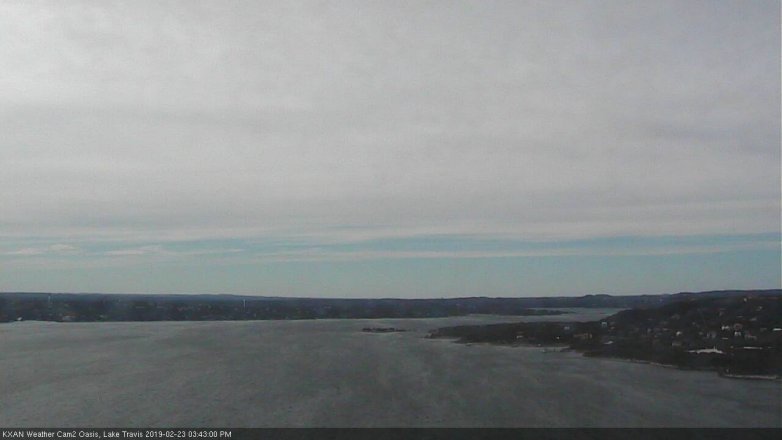 Lake Travis webcam, February 23, 2019 2:45 PM CT