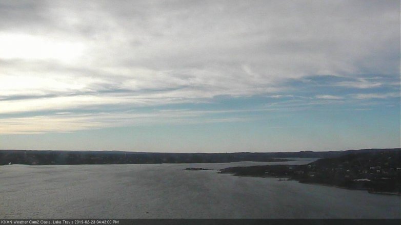 Lake Travis webcam, February 23, 2019 3:45 PM CT