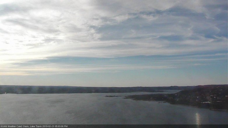 Lake Travis webcam, February 23, 2019 4:05 PM CT