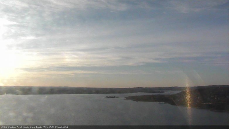 Lake Travis webcam, February 23, 2019 4:50 PM CT