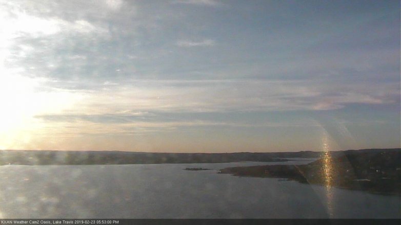 Lake Travis webcam, February 23, 2019 4:55 PM CT