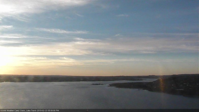 Lake Travis webcam, February 23, 2019 5:00 PM CT