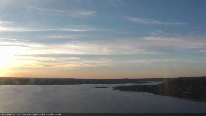 Lake Travis webcam, February 23, 2019 5:05 PM CT