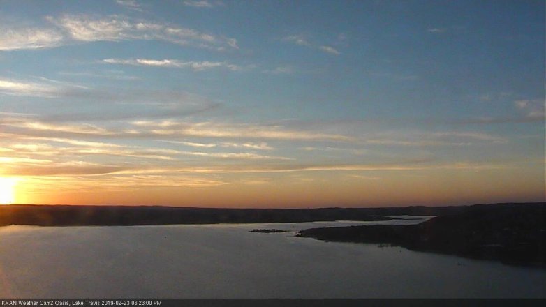 Lake Travis webcam, February 23, 2019 5:25 PM CT