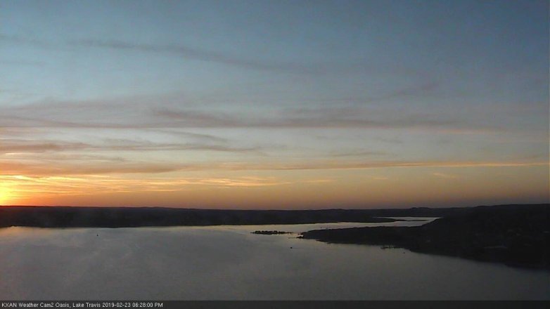 Lake Travis webcam, February 23, 2019 5:30 PM CT