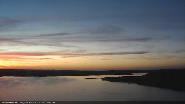 Lake Travis webcam, February 23, 2019 5:45 PM CT