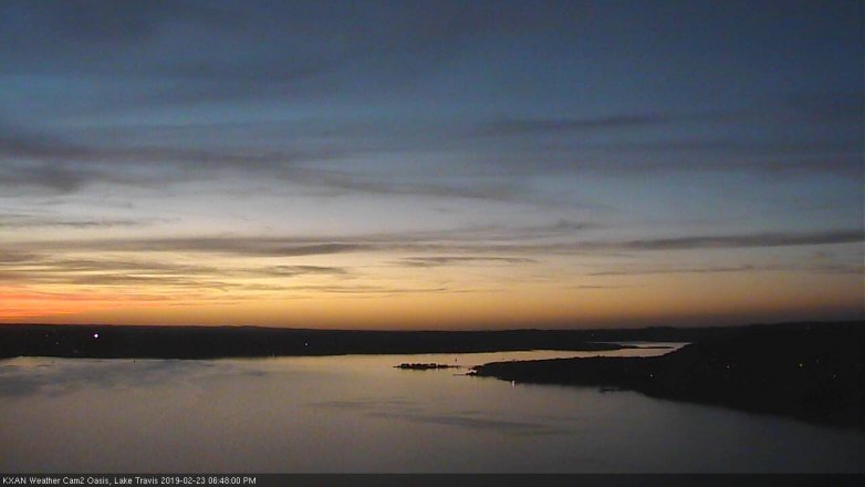 Lake Travis webcam, February 23, 2019 5:50 PM CT