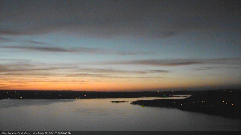 Lake Travis webcam, February 23, 2019 6:00 PM CT