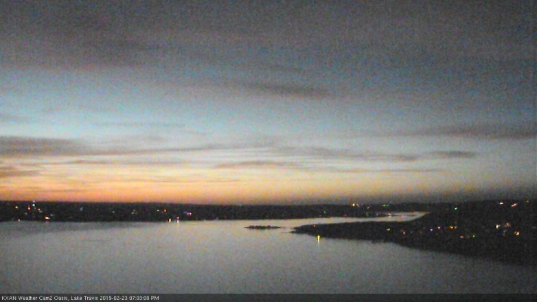 Lake Travis webcam, February 23, 2019 6:05 PM CT
