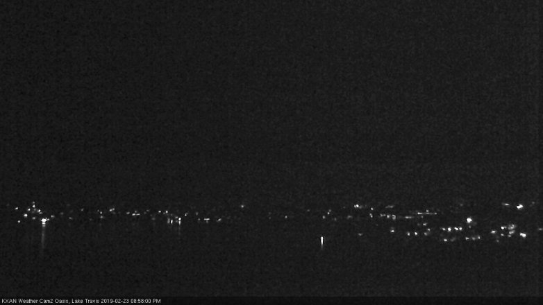 Lake Travis webcam, February 23, 2019 8:00 PM CT