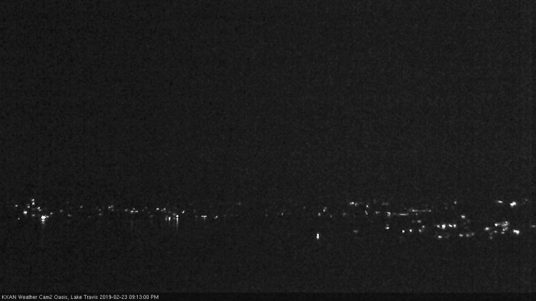 Lake Travis webcam, February 23, 2019 8:15 PM CT