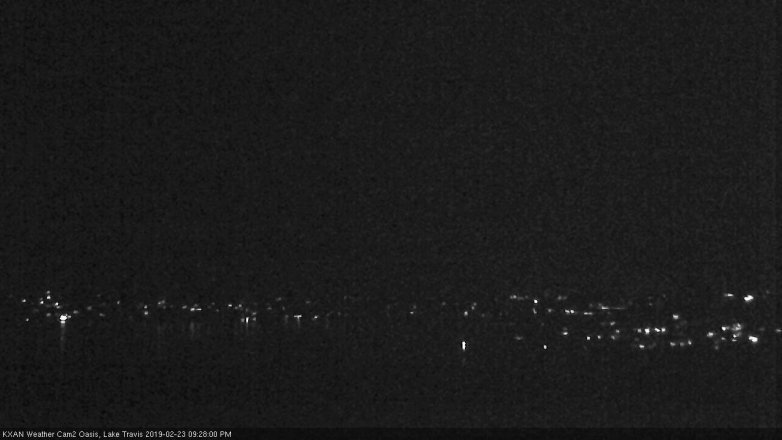 Lake Travis webcam, February 23, 2019 8:30 PM CT
