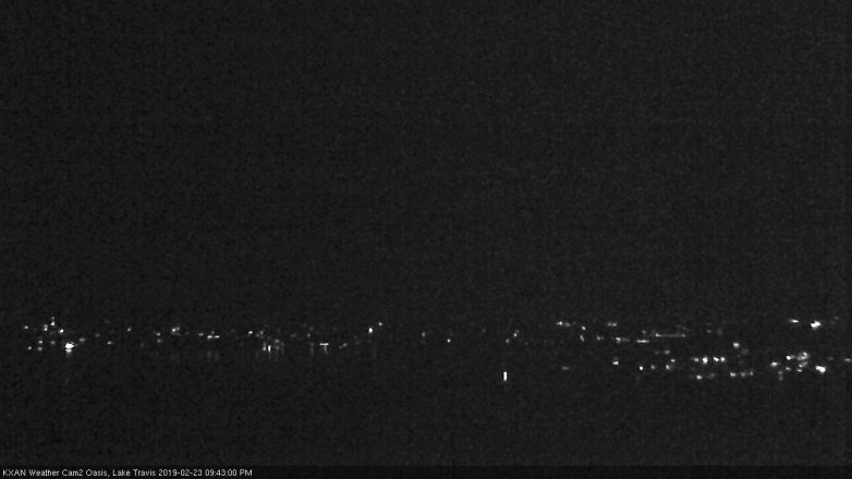 Lake Travis webcam, February 23, 2019 8:45 PM CT