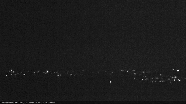 Lake Travis webcam, February 23, 2019 9:25 PM CT