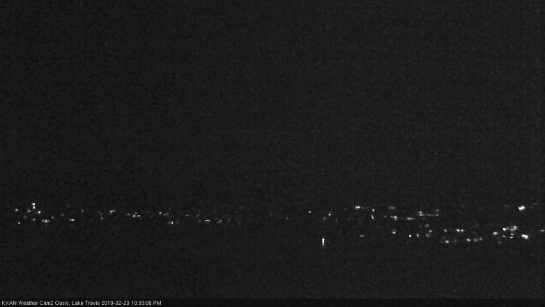 Lake Travis webcam, February 23, 2019 9:35 PM CT