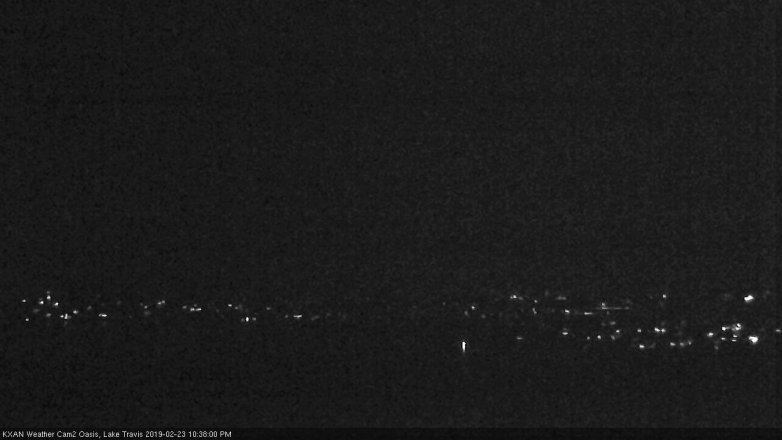 Lake Travis webcam, February 23, 2019 9:40 PM CT
