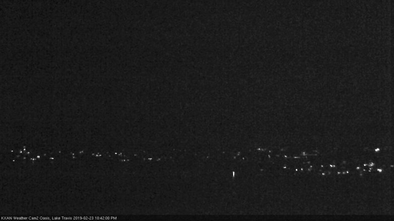 Lake Travis webcam, February 23, 2019 9:45 PM CT
