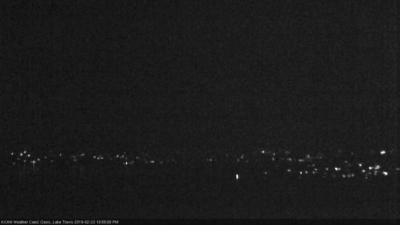 Lake Travis webcam, February 23, 2019 10:00 PM CT