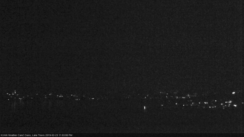 Lake Travis webcam, February 23, 2019 10:05 PM CT