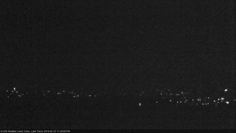 Lake Travis webcam, February 23, 2019 10:30 PM CT