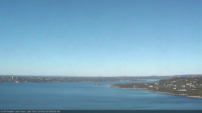 Lake Travis webcam, February 24, 2019 9:00 AM CT