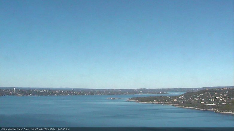 Lake Travis webcam, February 24, 2019 9:45 AM CT