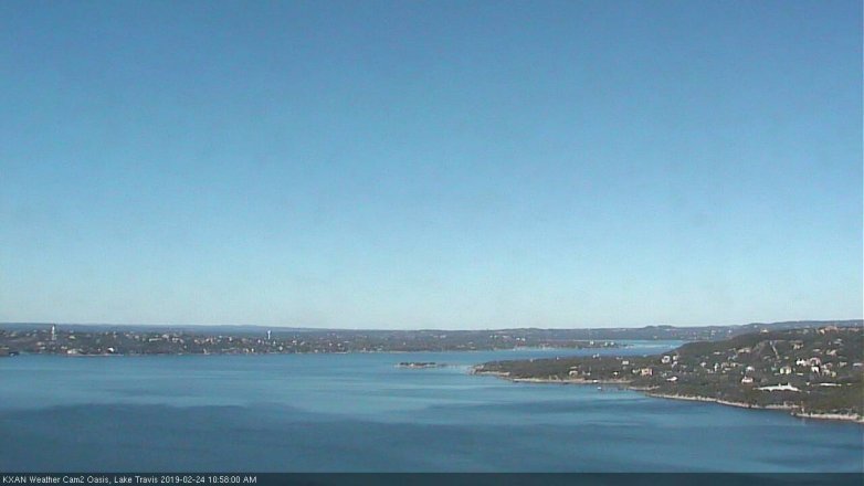 Lake Travis webcam, February 24, 2019 10:00 AM CT