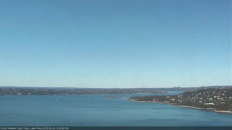 Lake Travis webcam, February 24, 2019 11:30 AM CT