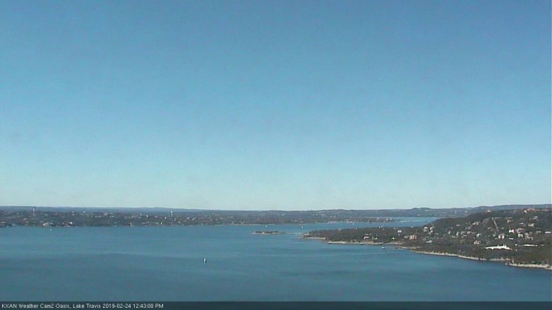 Lake Travis webcam, February 24, 2019 11:45 AM CT