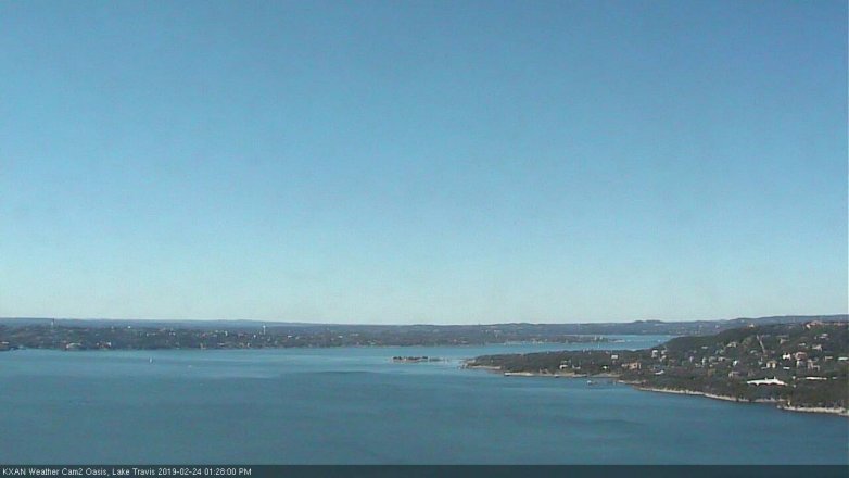 Lake Travis webcam, February 24, 2019 12:30 PM CT