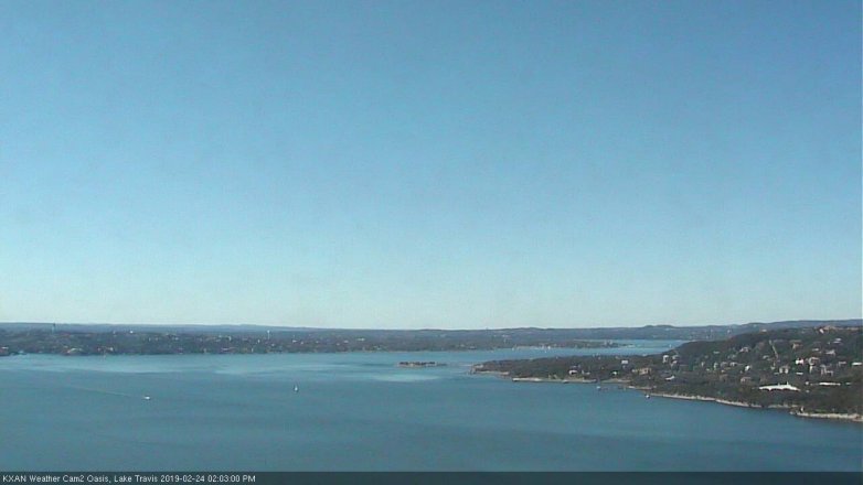 Lake Travis webcam, February 24, 2019 1:05 PM CT