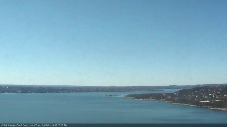 Lake Travis webcam, February 24, 2019 1:30 PM CT
