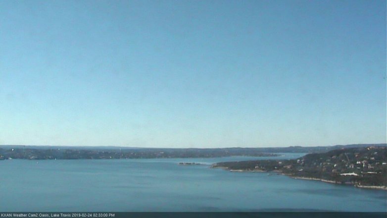 Lake Travis webcam, February 24, 2019 1:35 PM CT