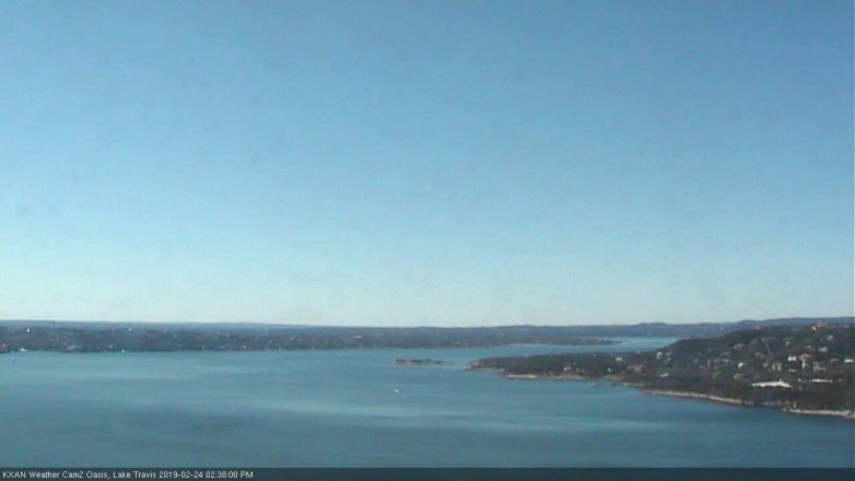 Lake Travis webcam, February 24, 2019 1:40 PM CT